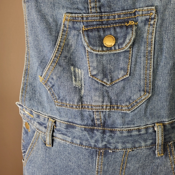 Falmer Heritage Distressed Denim Overalls size Medium - Picture 3 of 9